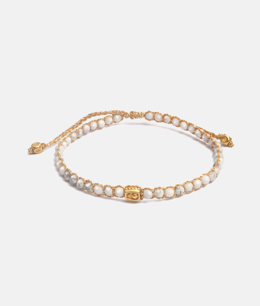 Howlite Bracelet | Gold