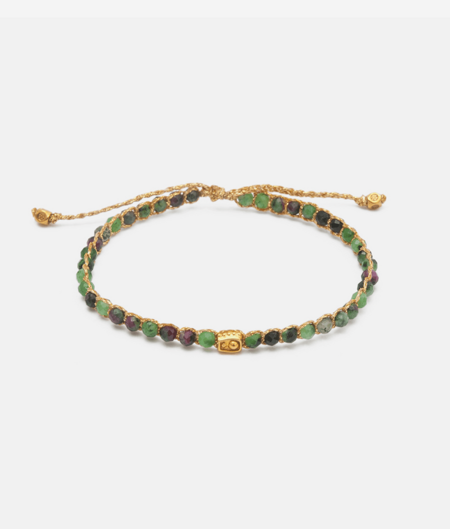 Gelang Ruby Zoisite | Emas