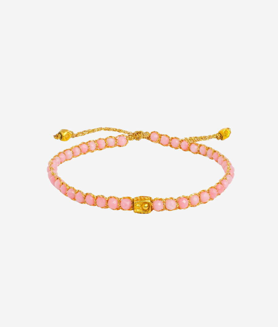 Pink Coral Bracelet | Gold