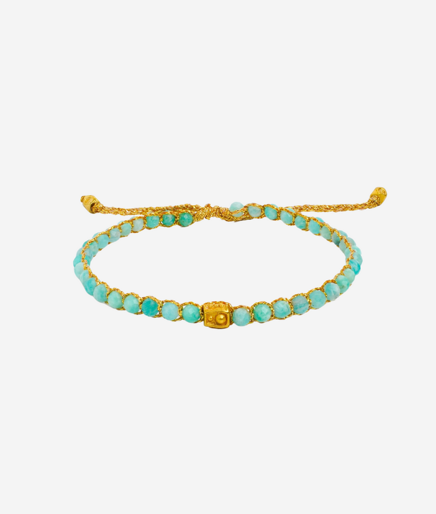 Amazonite Bracelet from South Africa | GOLD