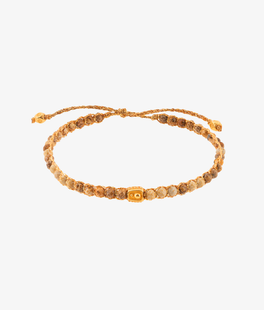 Brown Jasper Bracelet | Gold