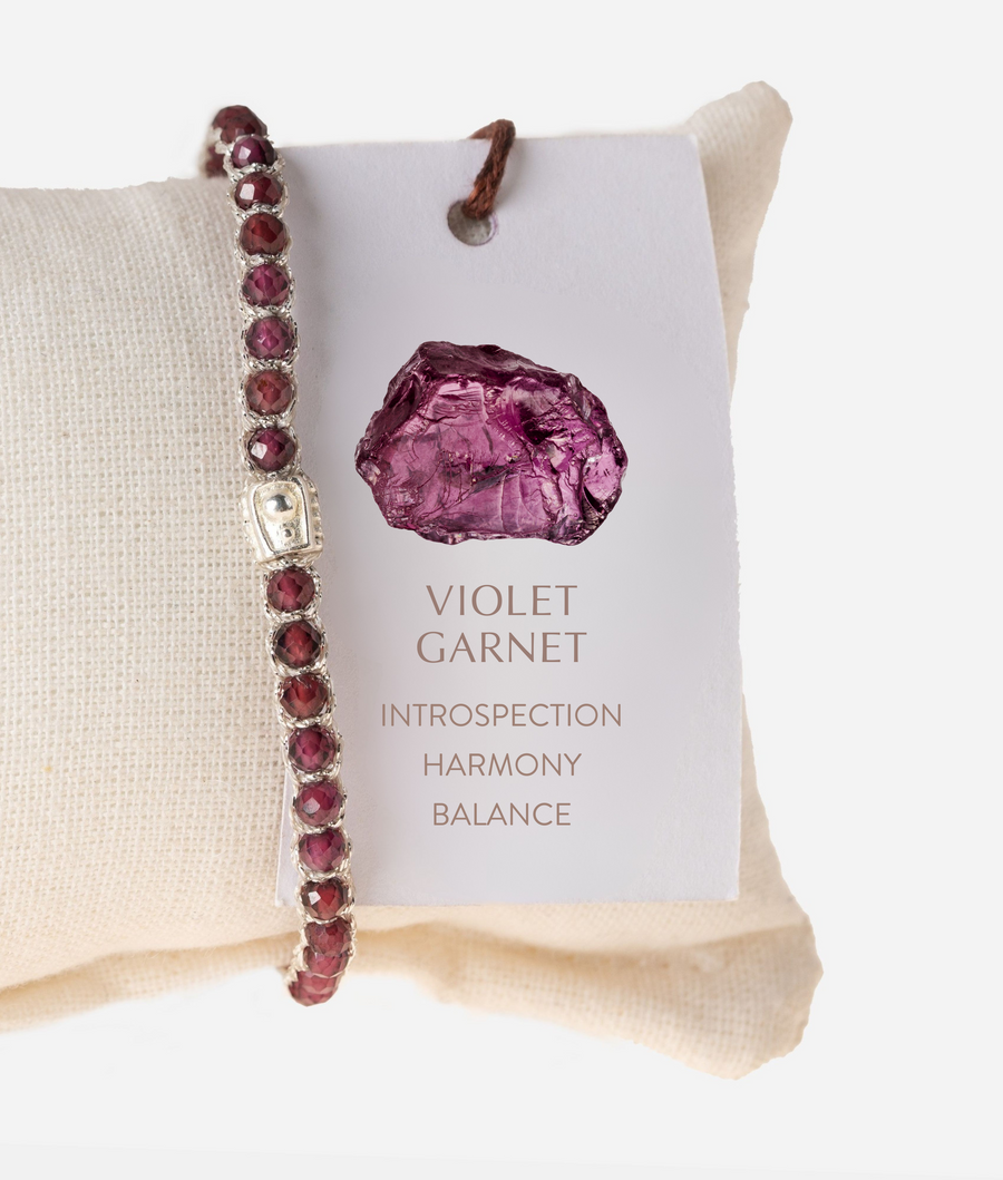 Violet Garnet  Bracelet | Silver