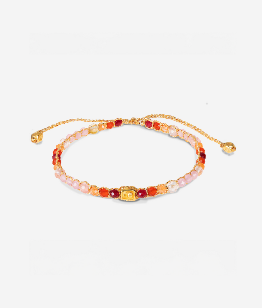 Ombre Pink Candy Bracelet | Gold