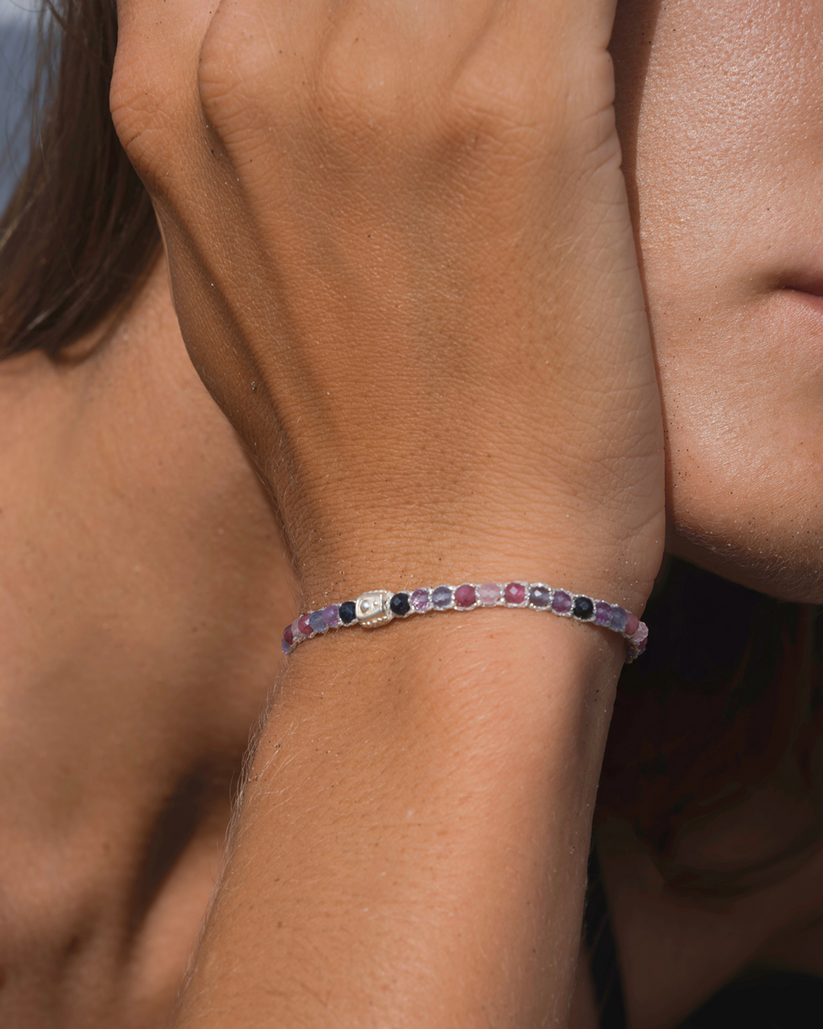 Ombre Purple Rain Bracelet | Silver