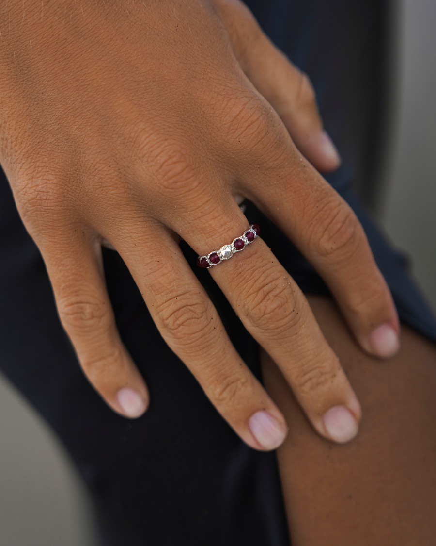 Red Aventurine Rings | Silver