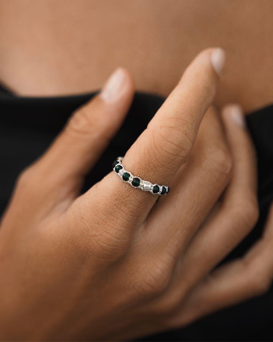 Bone Rings Green Green Spinel Rings Silver | Green Spinel Ring | Green Spinel Rings with ...