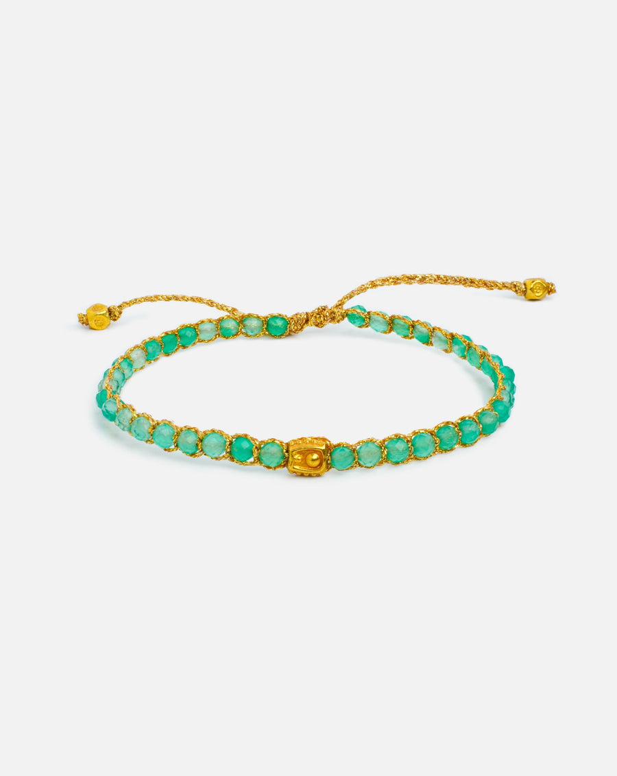 Green Onyx Bracelet | Gold