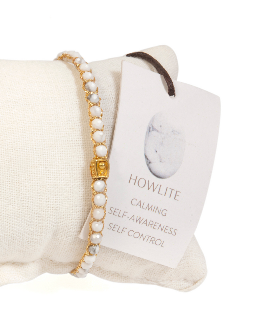 Howlite Bracelet | Gold
