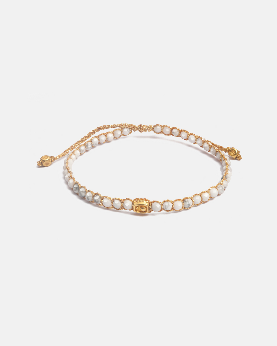 Howlite Bracelet | Gold