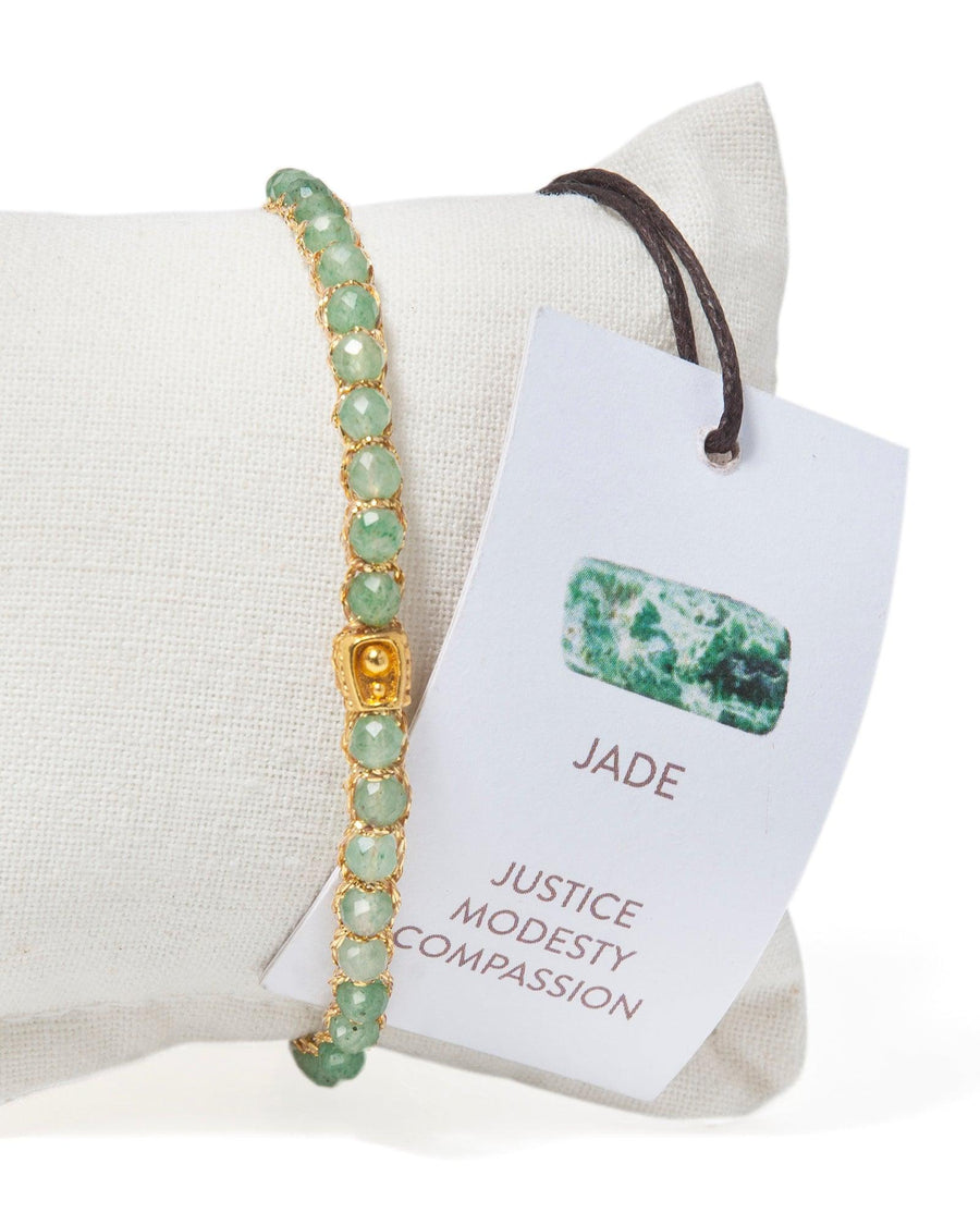 Green Jade Bracelet | Gold