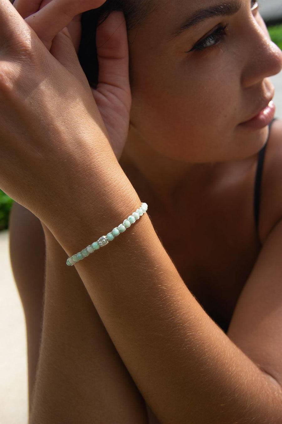 Amazonite from South Africa Bracelet | Silver