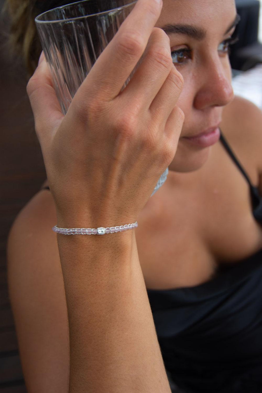 Rose Quartz Bracelet | Silver - Samapura Jewelry