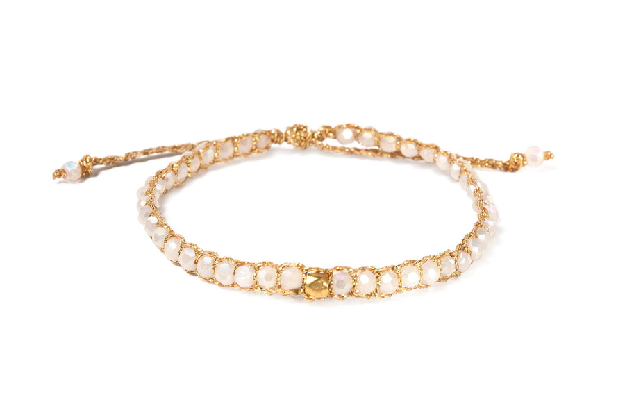 Crystal Glass Kids Nugget Bracelet | Gold - Samapura Jewelry