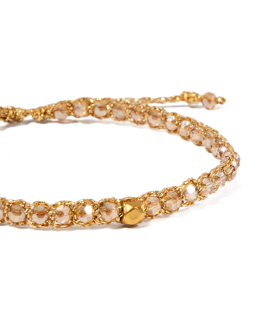 Crystal Rose Kids Nugget Bracelet | Gold