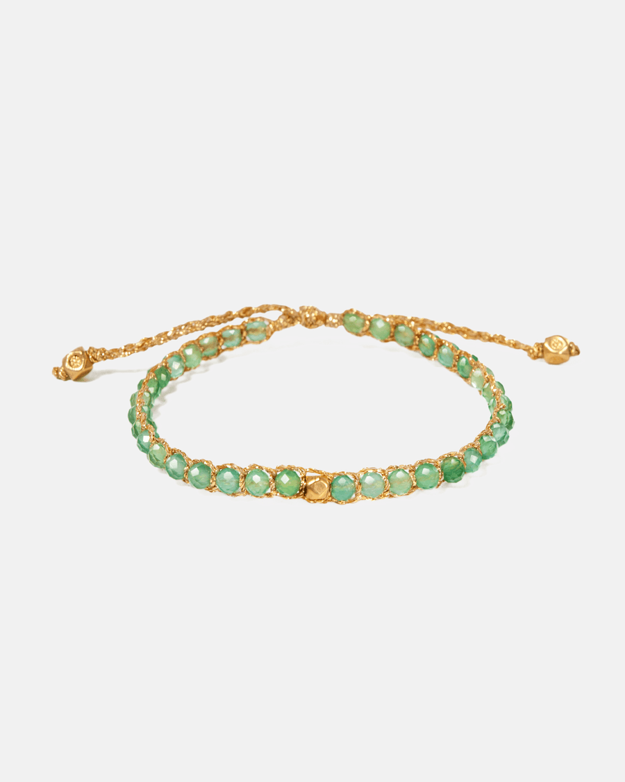 Green Onyx Nugget Kids Bracelet | Gold - Samapura Jewelry