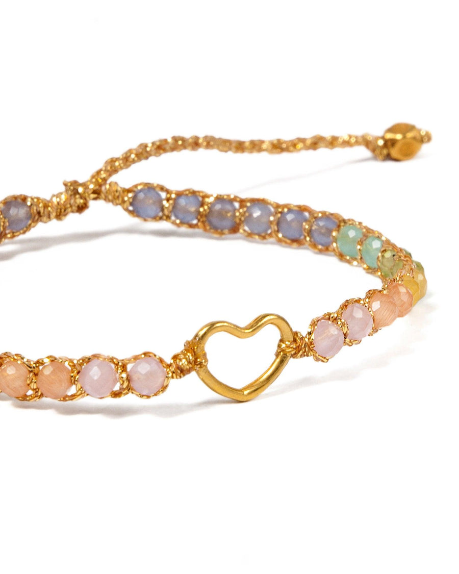 Rainbow Pastel Kids Bracelet | Heart - Samapura Jewelry