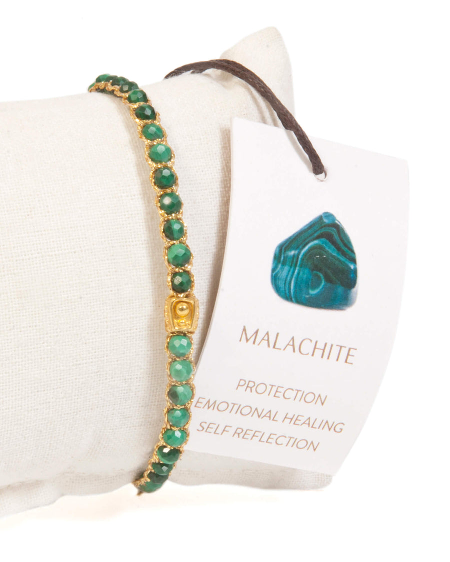 Malachite Bracelet | Gold