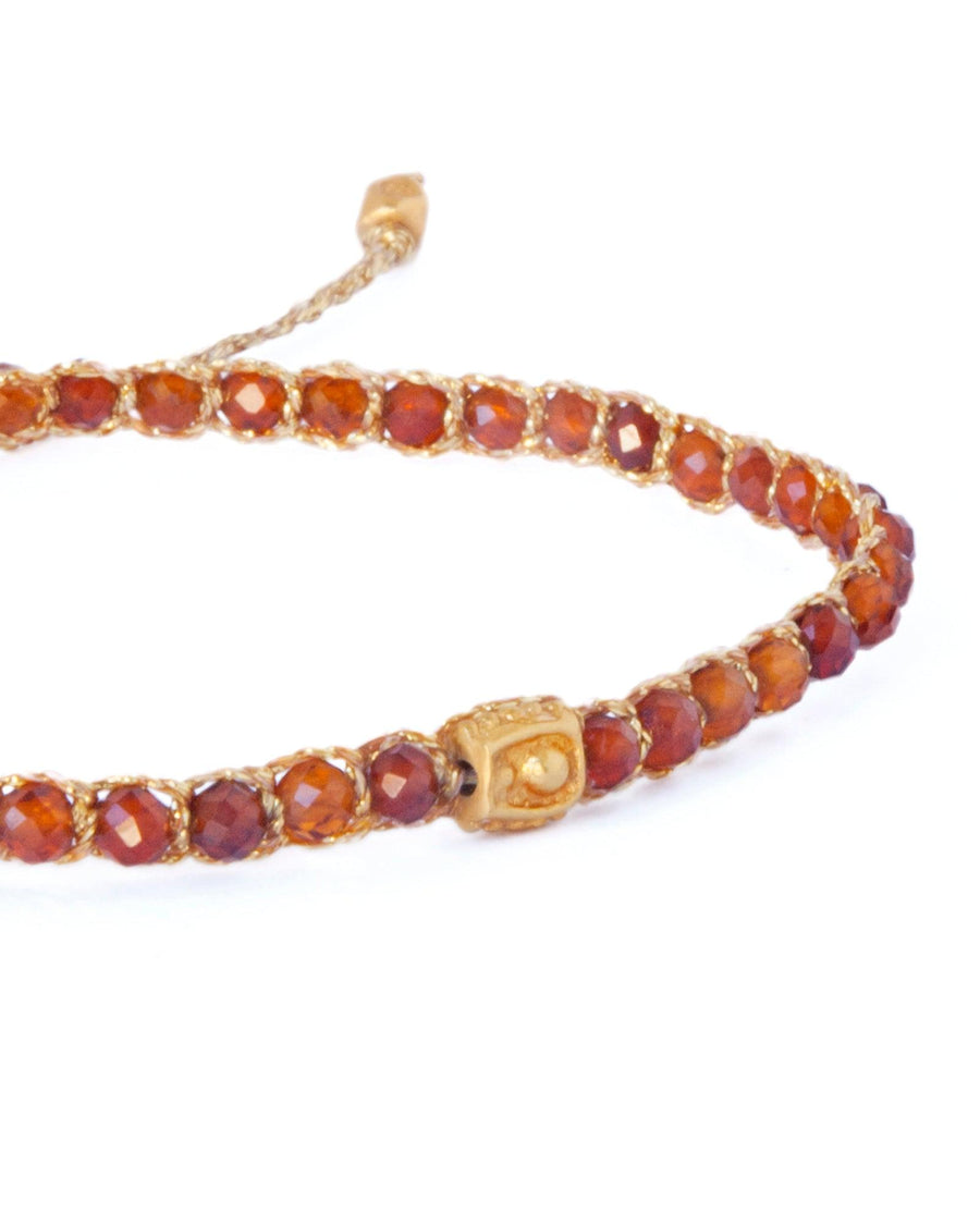 Orange Garnet Bracelet | Gold - Samapura Jewelry