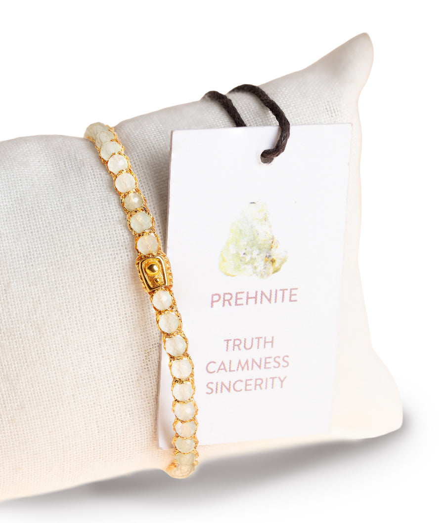 Gelang Prehnite | Benang Emas