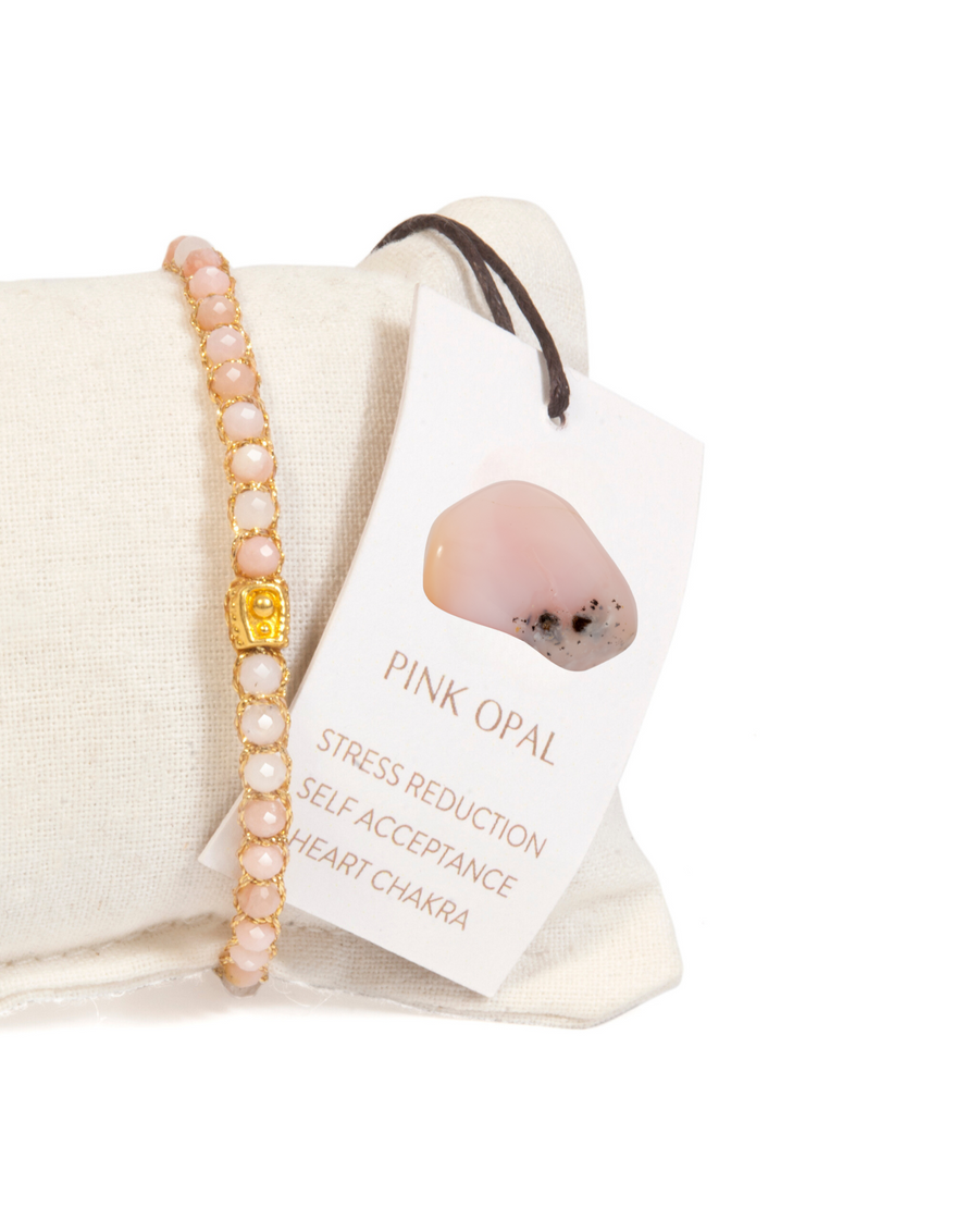 Pink Opal Bracelet | Gold