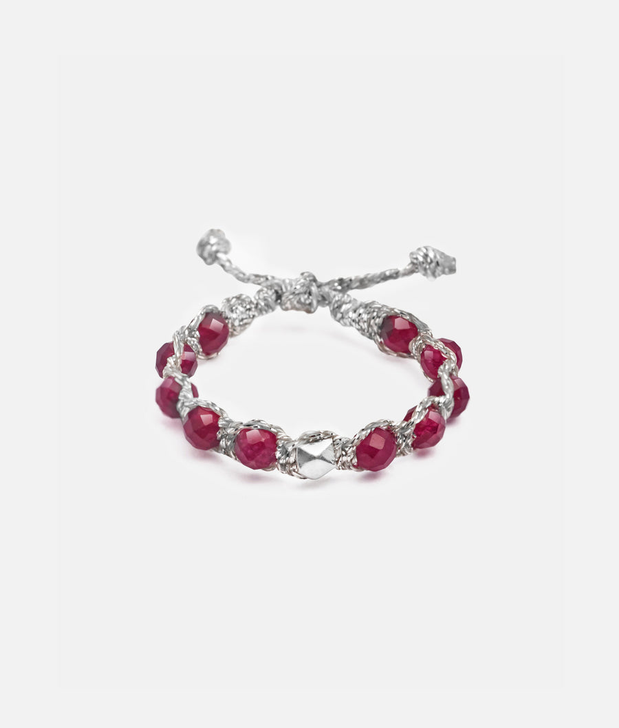 Cincin Aventurine Merah | Benang Perak