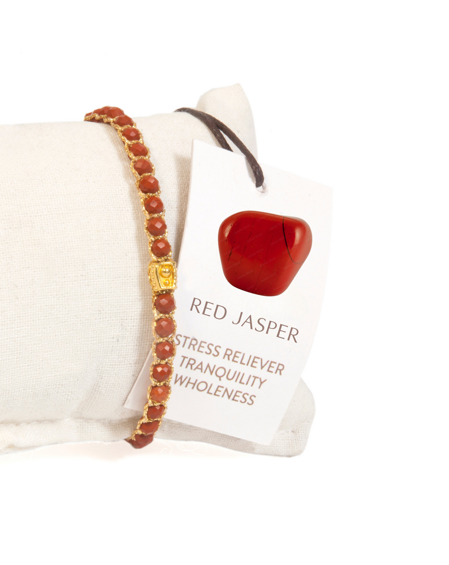 Red Jasper Bracelet | Gold