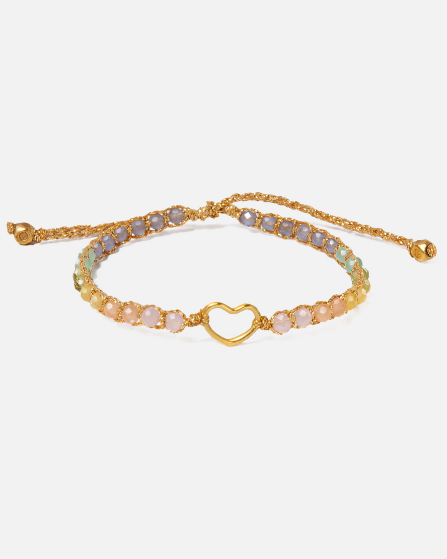 Rainbow Pastel Kids Bracelet | Heart