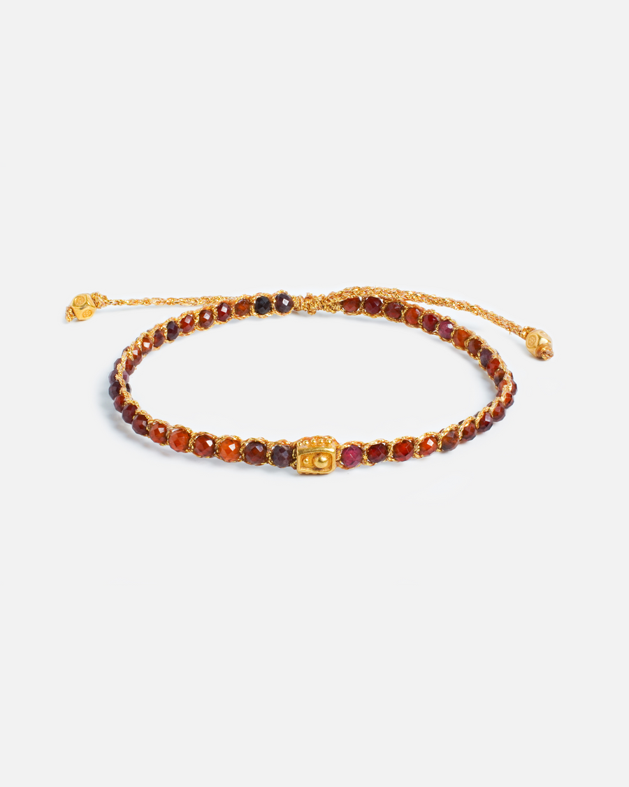 Gelang Rhodolite Garnet | Emas