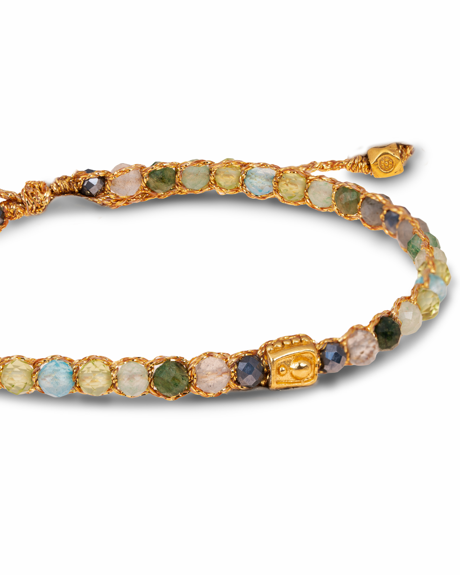 Gelang Lepidolite | Benang Emas