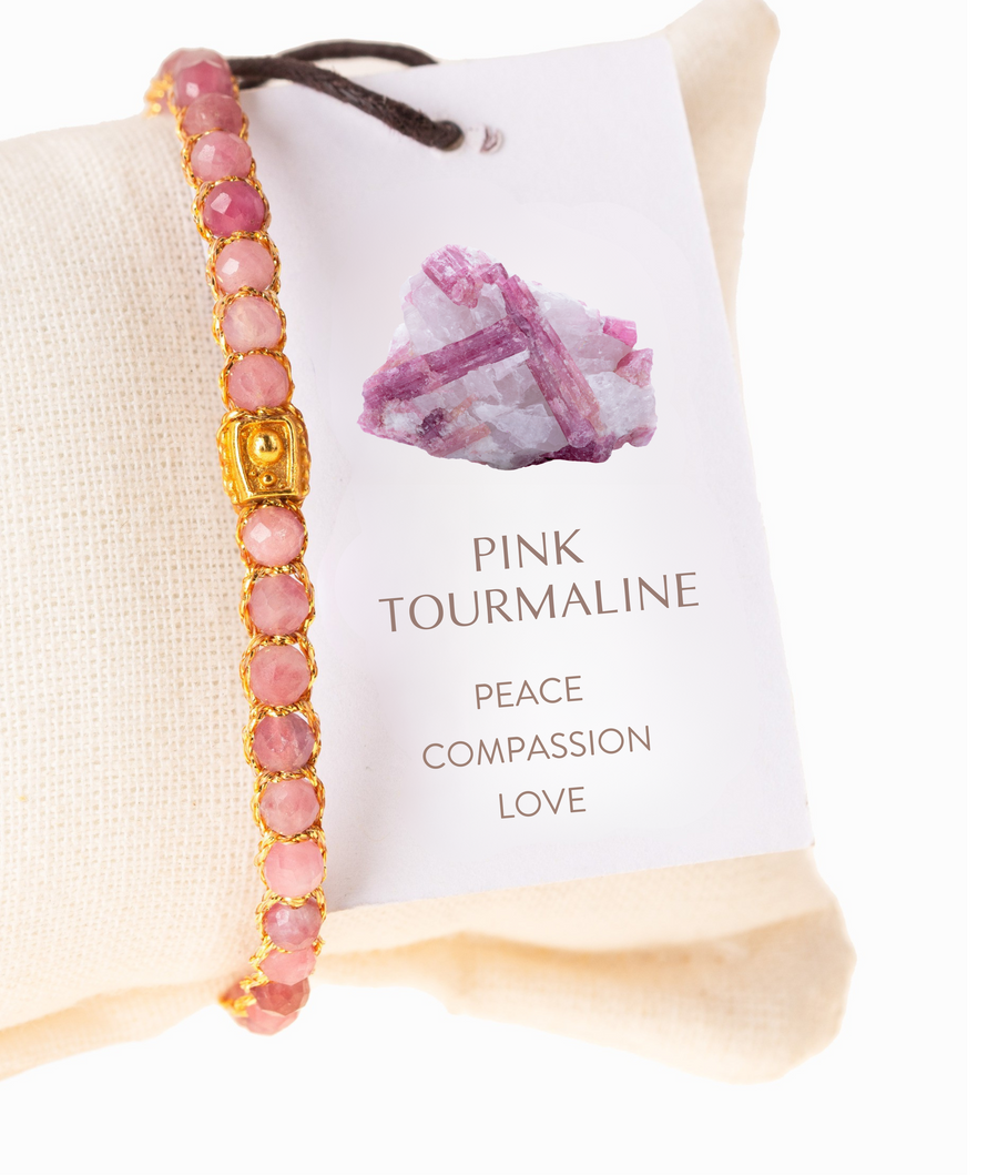 Pink Tourmaline Bracelet | Gold