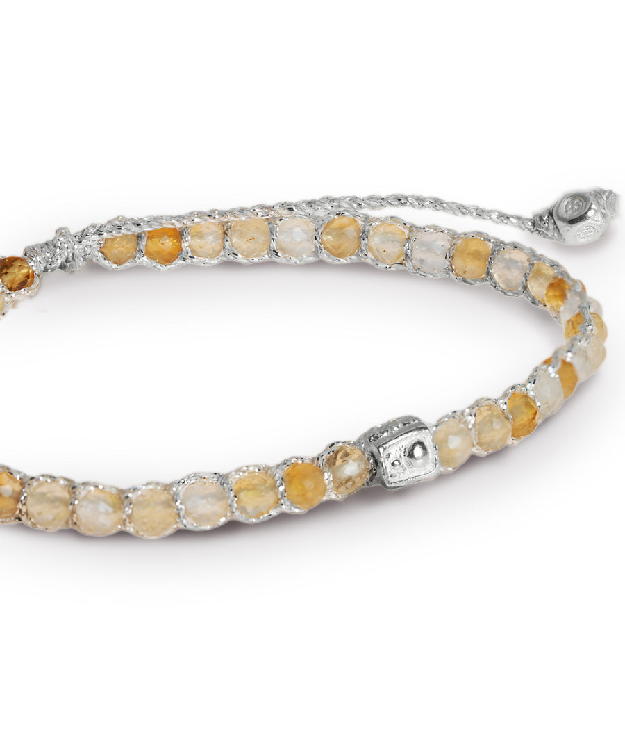 Gelang Citrine Brazil | Benang Perak
