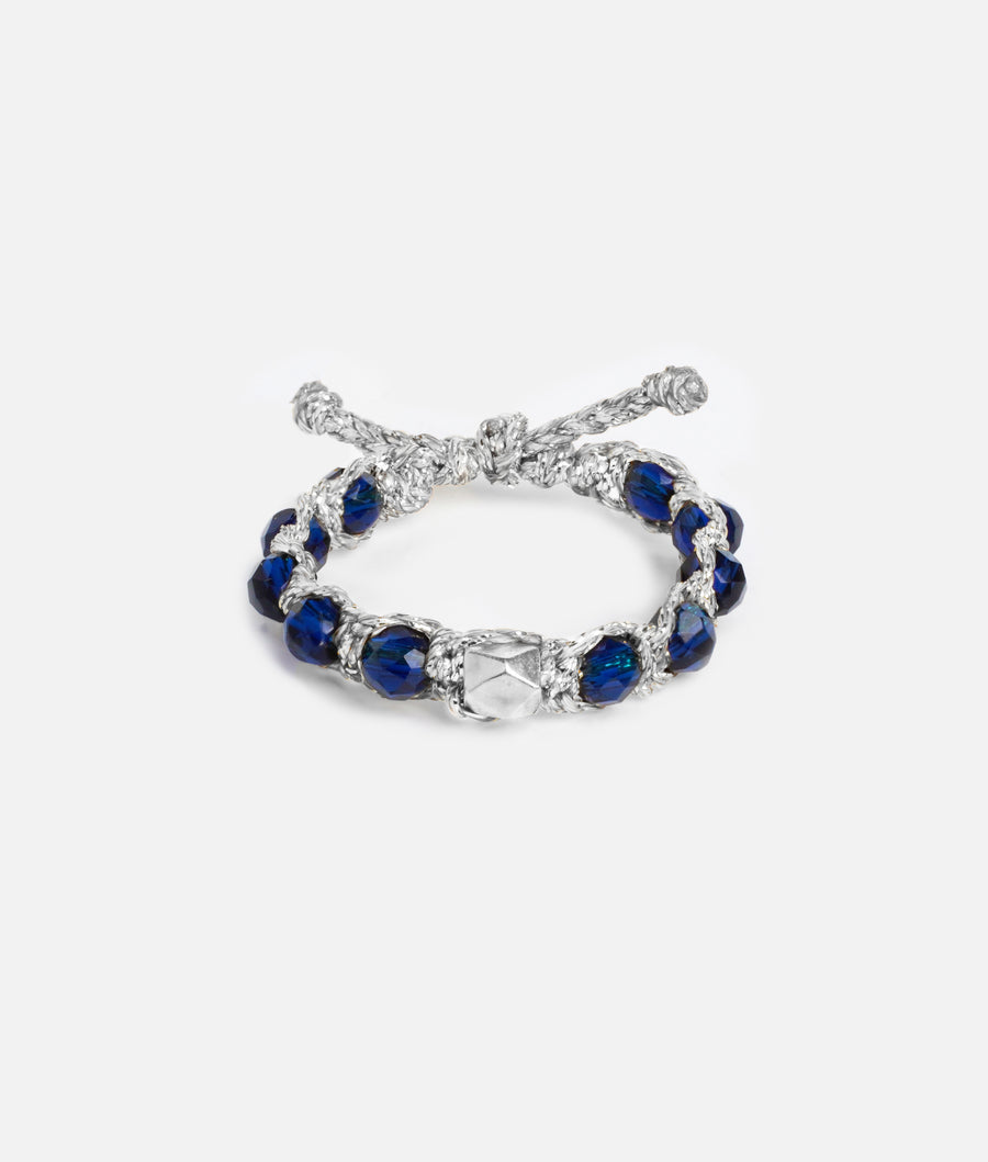 Cincin Spinel Biru | Benang Emas
