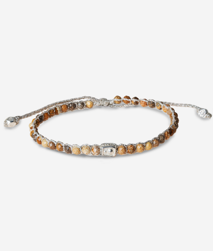 Gelang Jasper Coklat | Benang Perak