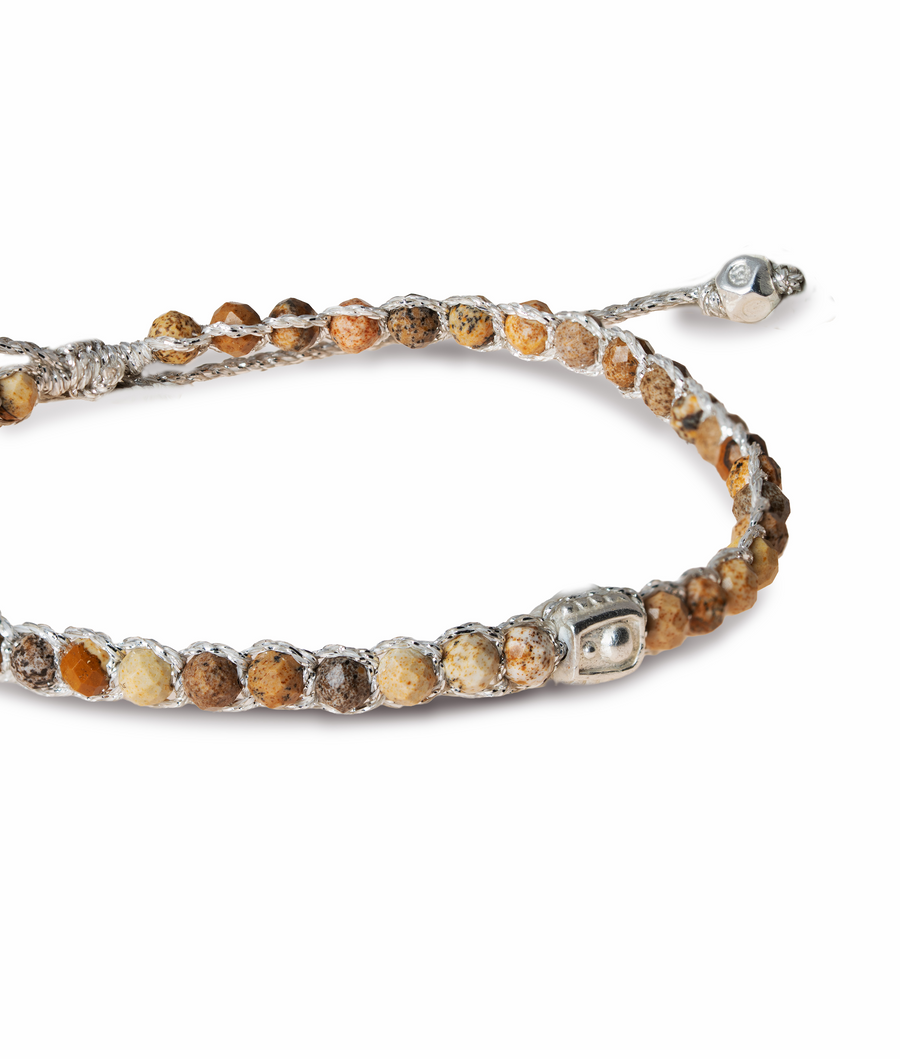 Gelang Jasper Coklat | Benang Perak