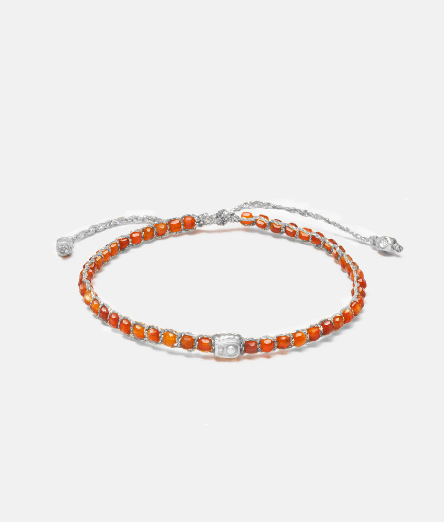 Gelang Carnelian dari Mozambik 3mm | Benang Emas