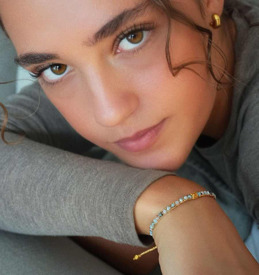 Larimar Bracelet | Gold