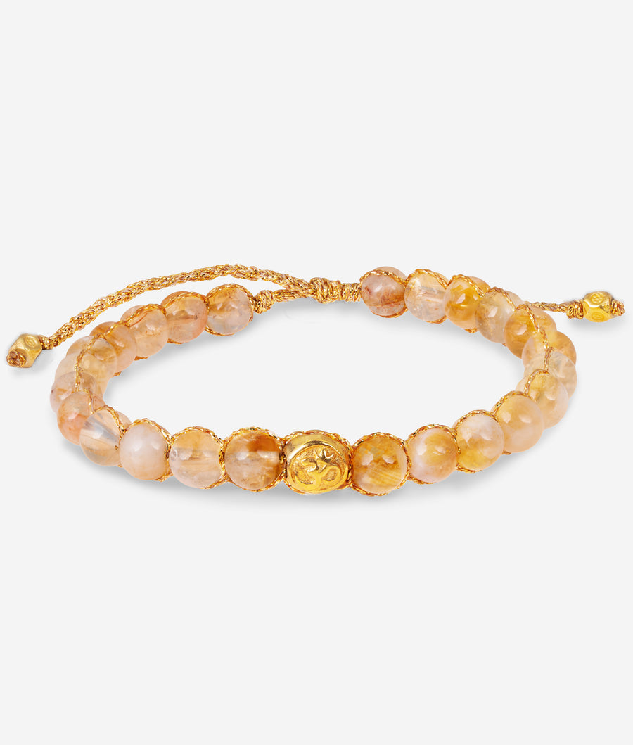 Citrine 6mm  Bracelet | Gold