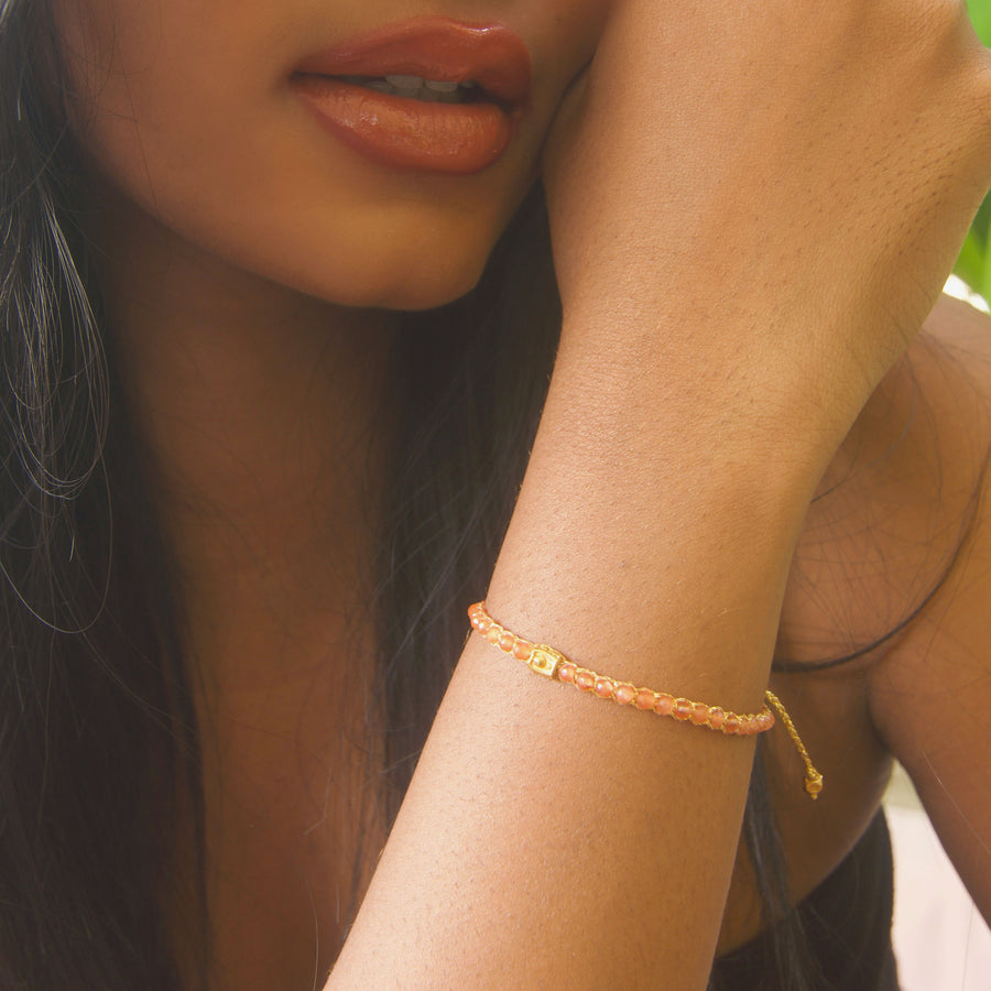 Carnelian from Peru Bracelet | Gold