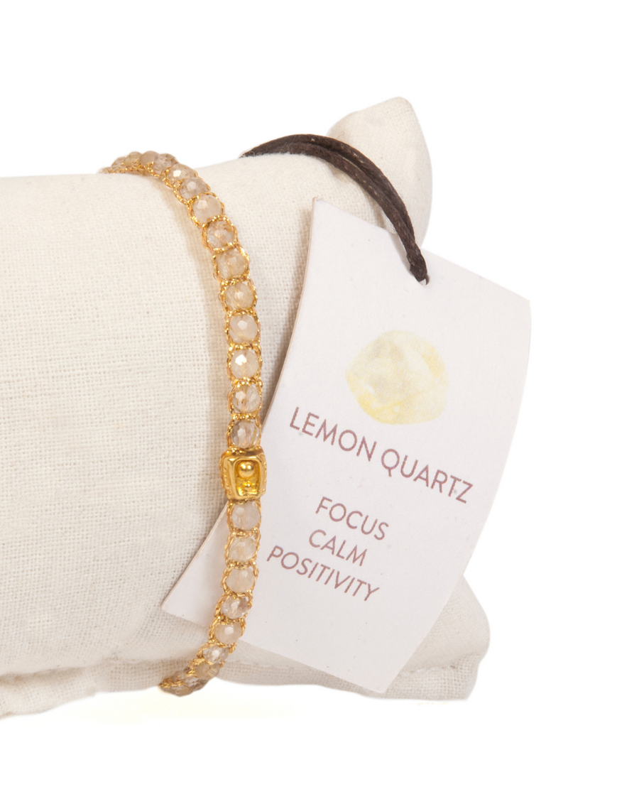 Lemon Quartz Bracelet | Gold
