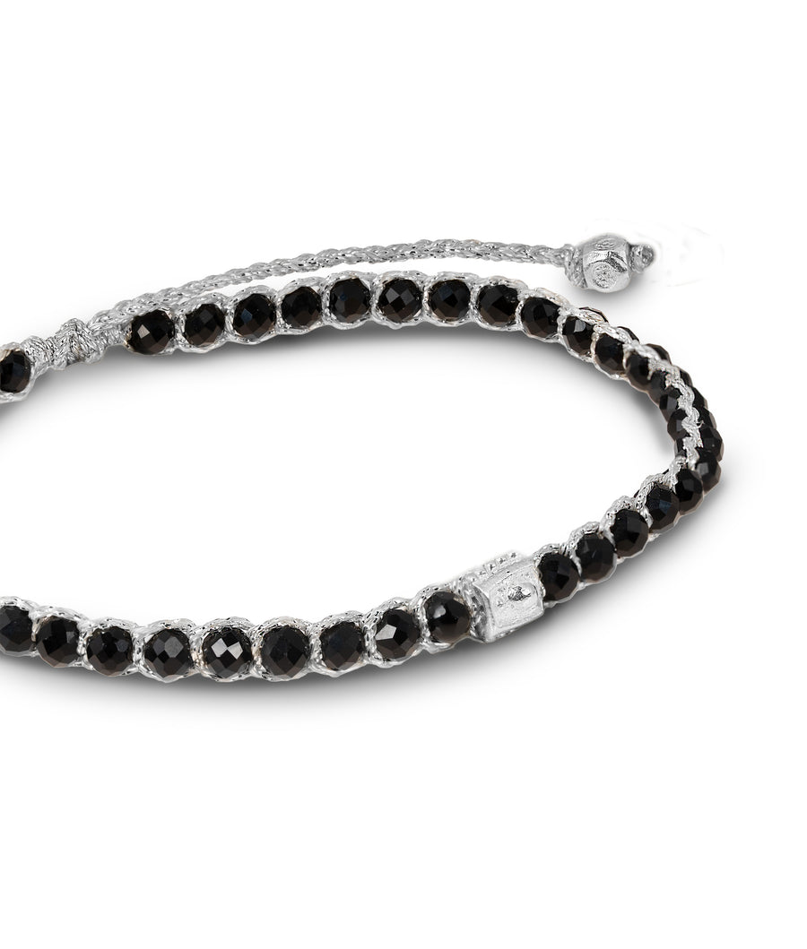 Black Spinel Bracelet | Silver
