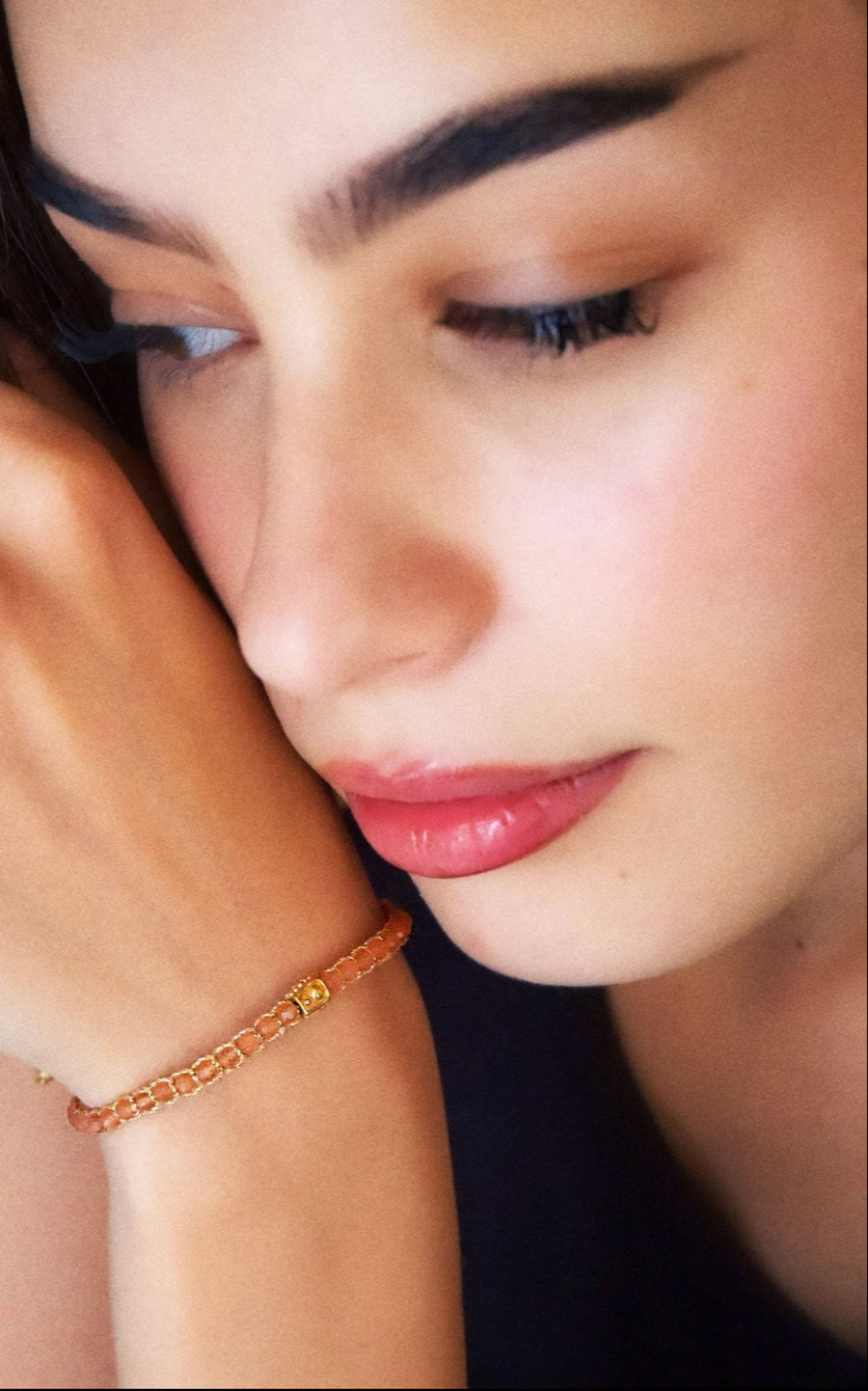 Light Carnelian Bracelet | Gold