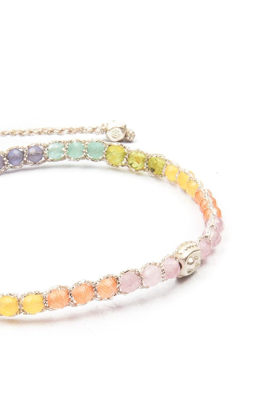 Rainbow Pastel Bracelet | Silver - Samapura Jewelry