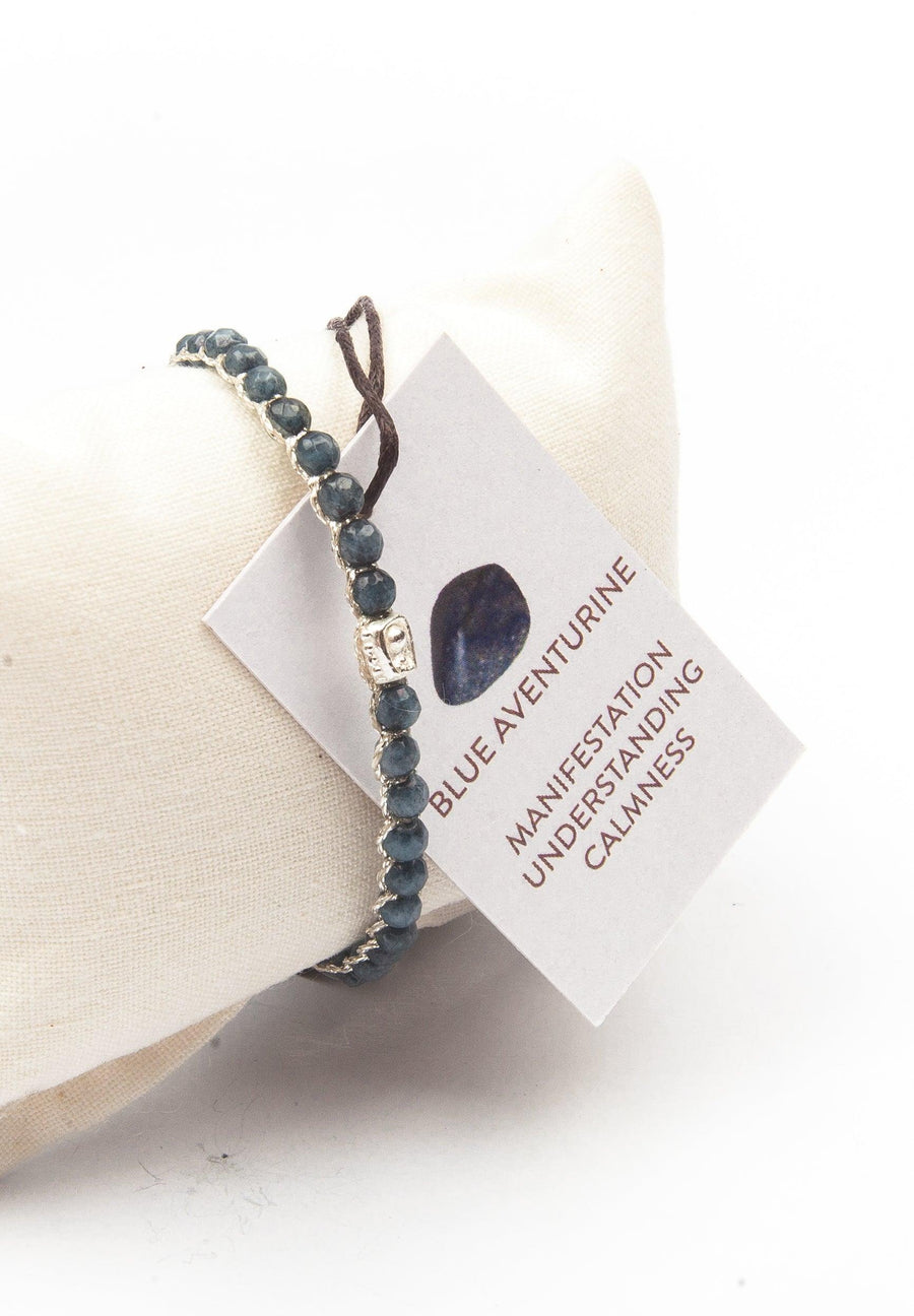 Blue Aventurine Bracelet | Silver - Samapura Jewelry