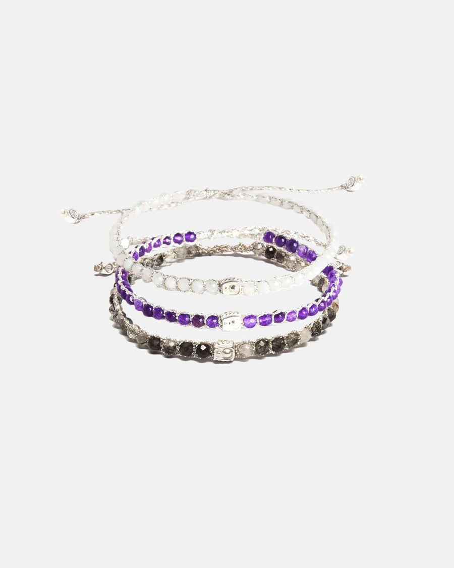 Aquarius Stack Bracelets | Silver