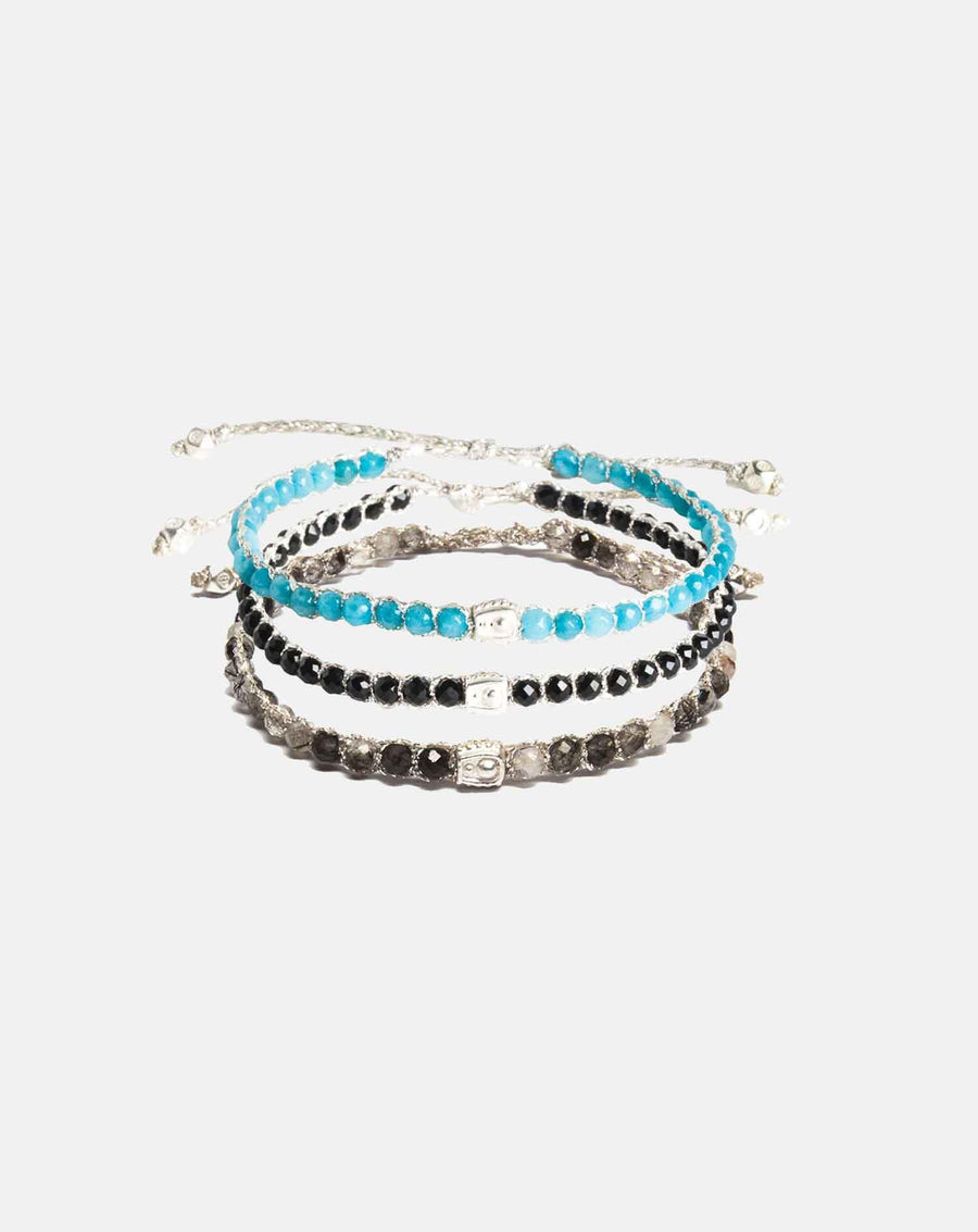 Night Stack Bracelets | Silver