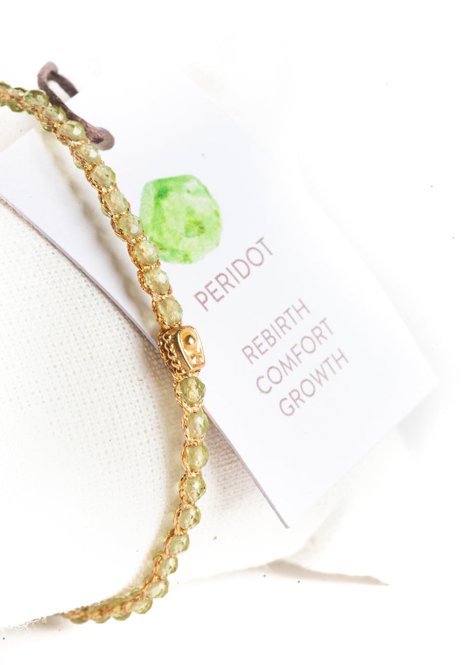 Peridot Bracelet | Gold - Samapura Jewelry
