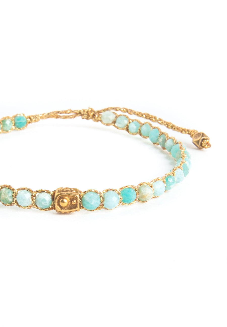 Amazonite Bracelet from South Africa | GOLD