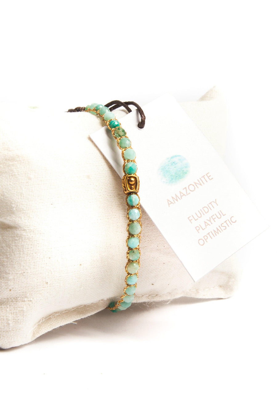 Amazonite Bracelet from South Africa | GOLD - Samapura Jewelry