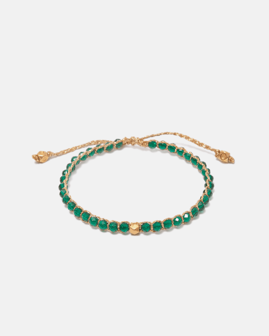 Green Spinel Nugget Kids Bracelet | Gold - Samapura Jewelry