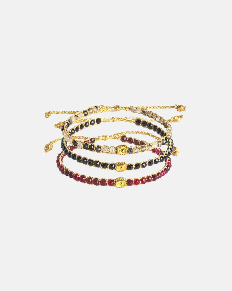 Root Chakra Stack Bracelets | Gold